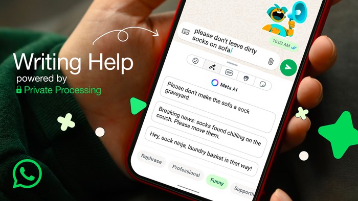 Fitur Writing Help di WhatsApp