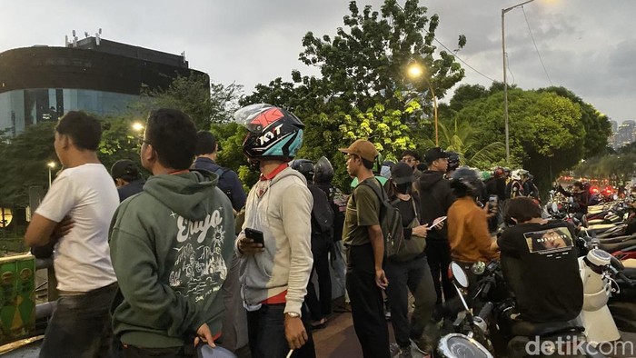 Kondisi Jalan Pejompongan pukul 17.56 WIB. (Devi/detikcom)