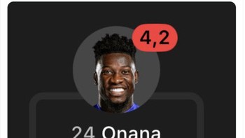 Blunder Andre Onana membuatnya dinilai rendah dalam laga semalam. Foto: X.com