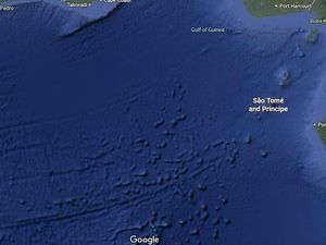 Penampakan Koordinat 0,0 Planet Bumi Dilihat dari Citra Satelit