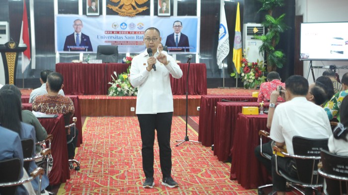 Pimpinan MPR RI dari Fraksi Partai Amanat Nasional (PAN) Eddy Soeparno melanjutkan rangkaian acara MPR Goes to Campus.