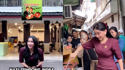 Potret Bebizie, Anggota DPRD Saat Borong Makanan UMKM dan Masak Seblak