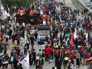 Ada Demo Buruh Besar-besaran, Begini Rekayasa Lalu Lintas di Sekitar Lokasi
