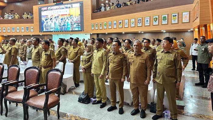 Bupati Soppeng Suwardi Haseng saat menghadiri forum Gubernur, Bupati/Walikota di Kemendagri.