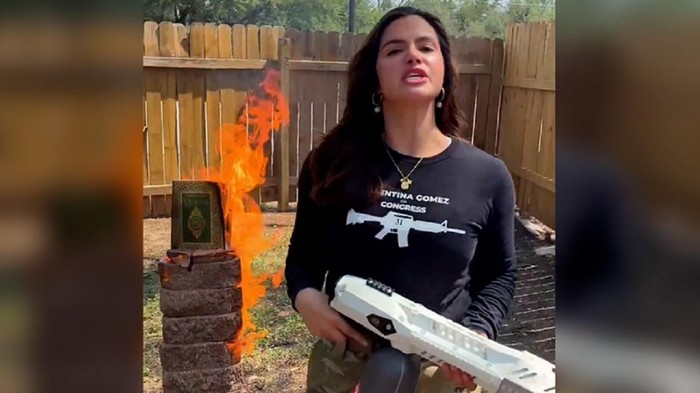 Tangkapan layar video unggahan Valentina Gomez di X.