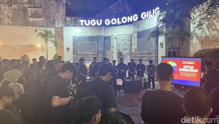 Aksi Kamisan Jogja gelar doa untuk Affan Kurniawan korban rantis Brimob di Jakarta, Jumat (29/8/2025).