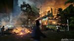 Potret Gedung DPRD Makassar Membara Dibakar Massa