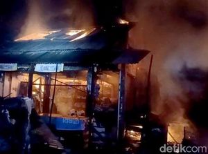 Total 91 Kios dan Lapak Ludes dalam Kebakaran Pasar Pandaan Pasuruan