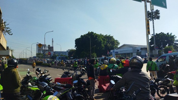 Kemacetan parah di kawasan Senen pagi ini (Fadil/detikcom)