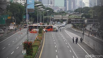 Potret Tol Dalam Kota Ditutup Imbas Demo DPR
