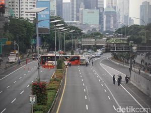 Potret Tol Dalam Kota Ditutup Imbas Demo DPR