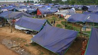 Sejak lebih dari dua bulan terakhir, pemerintah Kamboja telah mengevakuasi sekitar 6.000 orang atau 2.116 keluarga ke tempat penampungan Wat Por 5.000 di Provinsi Preah Vihear. ANTARA FOTO/Aditya Pradana Putra
