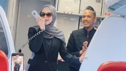 Momen Langka Siti Nurhaliza Nyanyi di Pesawat Hibur Penumpang