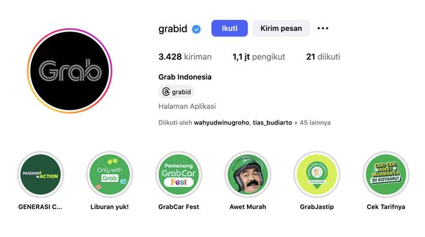 Solidaritas untuk Affan Kurniawan, Gojek dan Grab Ubah Logo Jadi Hitam. (Tangkapan Layar Instagram)