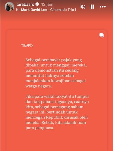 Ungkapan Duka Artis di Demo DPR.