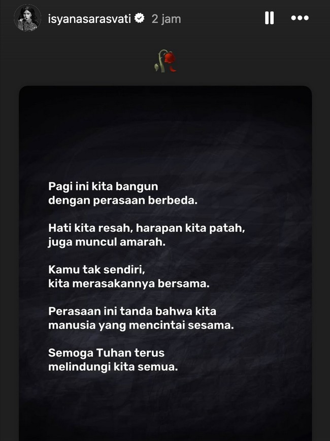 Ungkapan Duka Artis di Demo DPR.