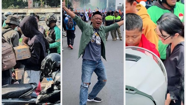 3 Aksi Seleb Bagi-bagi Makanan ke Massa Demo, Ada Atta dan Faby Marcelia