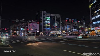 Hasil foto malam dengan night mode Foto: Rizqy Nur Amalia/detikINET