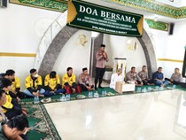 Polisi dan Komunitas Ojol di Bangka Barat Gelar Doa Bersama