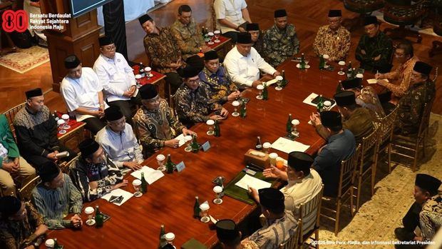 Presiden Prabowo 16 Ormas Islam ke Hambalang, Bogor.