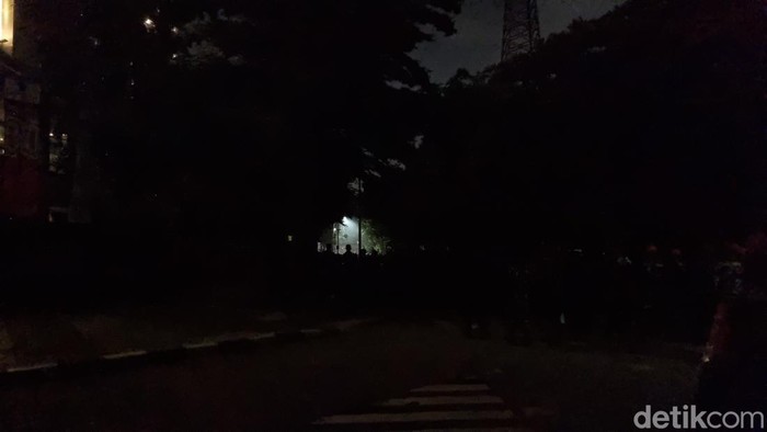 Suasana di sekitar Mako Brimob Kwitang, Jakarta Pusat (Jakpus) (Taufiq/detikcom).