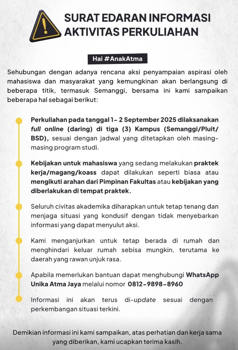 Imbauan PJJ untuk PTN-PTS dan sekolah swasta Jakarta
