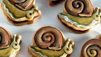 Inspiredtotaste menciptakan kue siput artistik lengkap dengan isian ganache cokelat dan mentega. Tampilan dan rasanya sama-sama menggoda. Foto: Boredpanda
