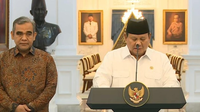 Konferensi pers Prabowo di Istana (dok. YouTube Setpres)