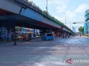 Jalan Depan Mako Brimob Kwitang Sudah Bisa Dilintasi Kendaraan Pagi Ini