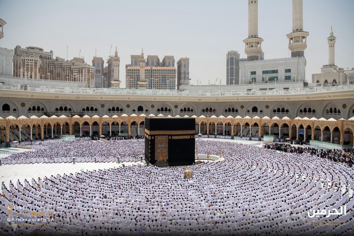 Suasana Masjidil Haram pada Safar 1447 H Suasana Masjidil Haram pada Safar 1447 H, foto diunggah 15 Agustus 2025.