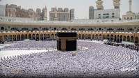 Laporan SPA, Sabtu (30/8/2025), Otoritas Umum Perawatan Masjidil Haram dan Masjid Nabawi mengumumkan jemaah umrah pada bulan Safar 1447 H mencapai 52.823.962. Foto: X/AlharamainSA