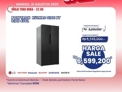 Kulkas Side by Side 436L Diskon Rp 2,5 Juta di Transmart Full Day Sale