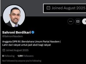 Serba-serbi Akun X Sahroni Berdikari yang Ternyata Tak Asli