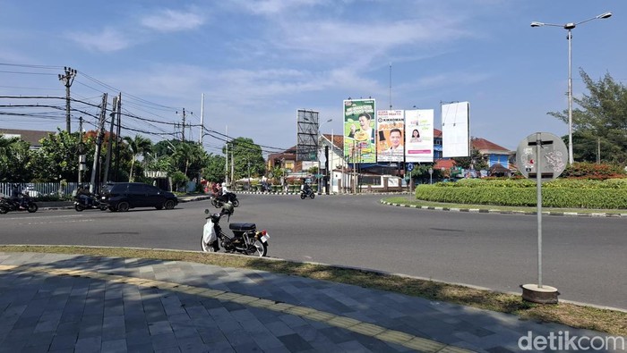 Suasana di Bundaran UGM jelang aksi demo, Senin (1/9/2025).