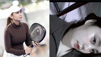 Chelsea Olivia membagikan chat dirinya dengan Widia. Chelsea Olivia menyertakan fotonya saat main padel dan selfie ART-nya. Chelsea bertanya soal pakaian yang dipakai oleh ART-nya itu. Foto: Instagram @chelseaoliviaa