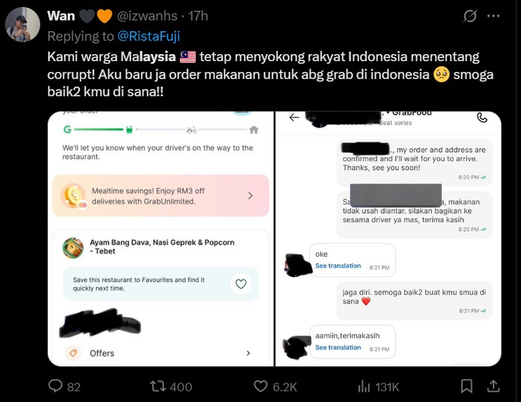 Meski kadang berselisih karena masalah rendang, netizen Indonesia dan Malaysia sebenarnya tetap akur, loh. Ini buktinya.
