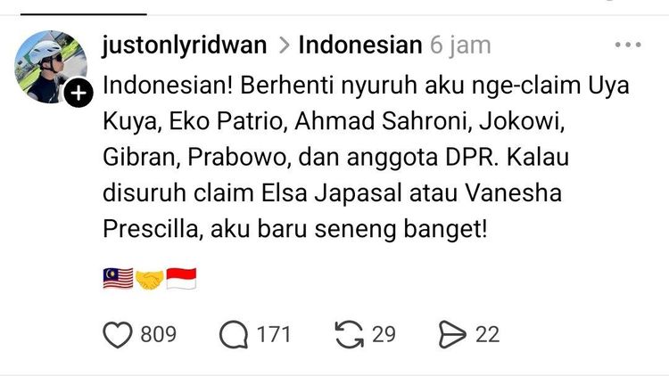 Dukungan Rakyat Malaysia untuk Indonesia, Pesan Makanan untuk Ojol