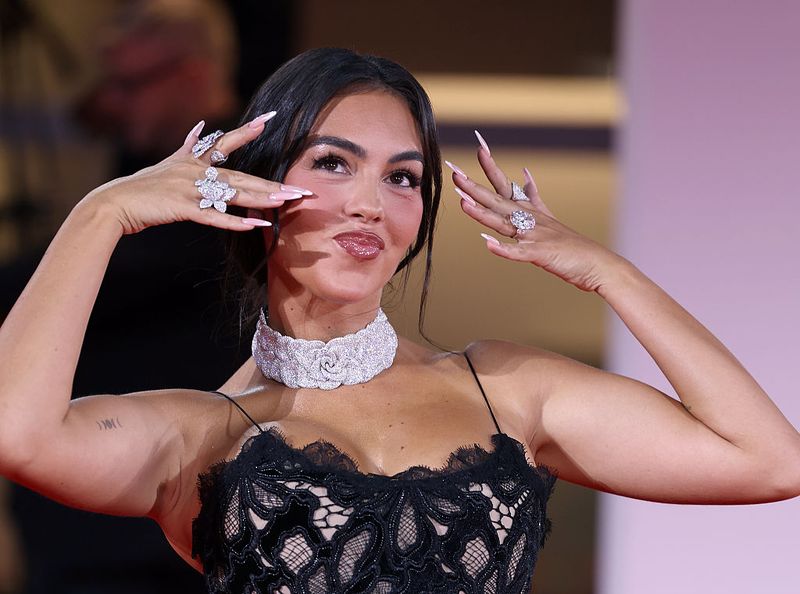 VENICE, ITALY - AUGUST 31: Georgina Rodriguez attends the     Filming Italy Venice Award delegation red carpet during the 82nd Venice International Film Festival on August 31, 2025 in Venice, Italy. (Photo by Elisabetta A. Villa/Getty Images)
