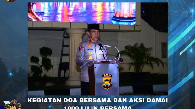 Kapolda Jambi Gelar Doa Bersama dan Aksi Damai