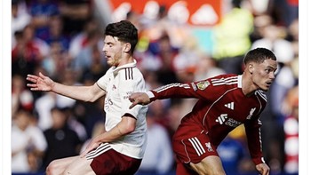 Arsenal tak bisa menahan Liverpool. Foto: X.com