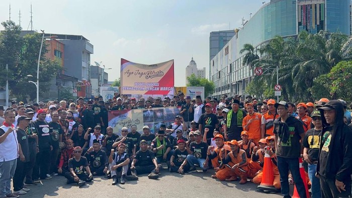 Ormas dan pemuda di Senen Jakpus deklarasi tolak aksi anarkis, Senin (1/9/2025).