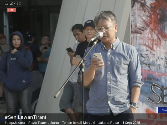 Panggung Seni Lawan Tirani di kompleks Taman Ismail Marzuki, hari ini. Panggung Seni Lawan Tirani di kompleks Taman Ismail Marzuki, hari ini.
