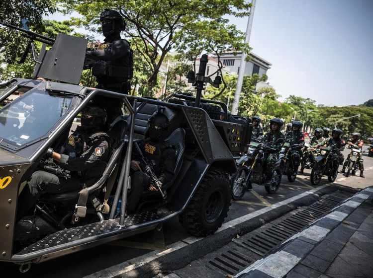 Personel Gabungan Amankan Kota Semarang dengan Patroli Skala Besar