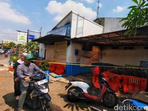 Penampakan Pos Polisi Jati Asih Pascadibakar Massa