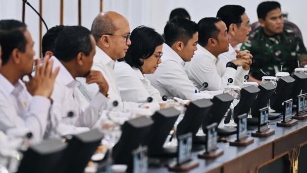 Rapat Kabinet Merah Putih dipimpin oleh Presiden Prabowo di Istana Negera, Jakarta. (Tangkapan layar Instagram @smindrawati)