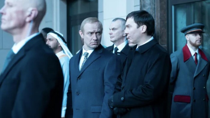 The Wizard of the Kremlin Cuplikan adegan Jude Law sebagai Putin dalam film The Wizard of the Kremlin.