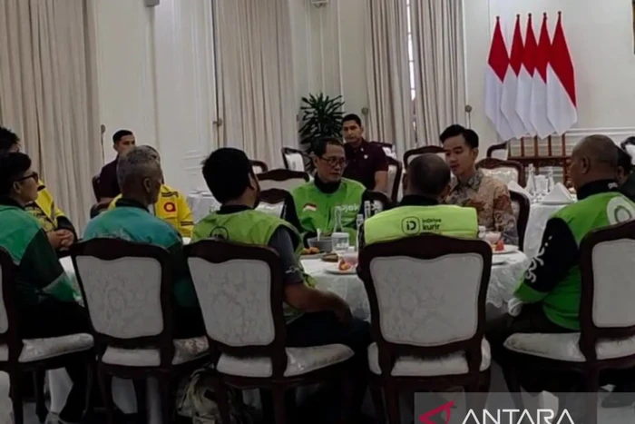 Wapres Gibran dan perwakilan ojol