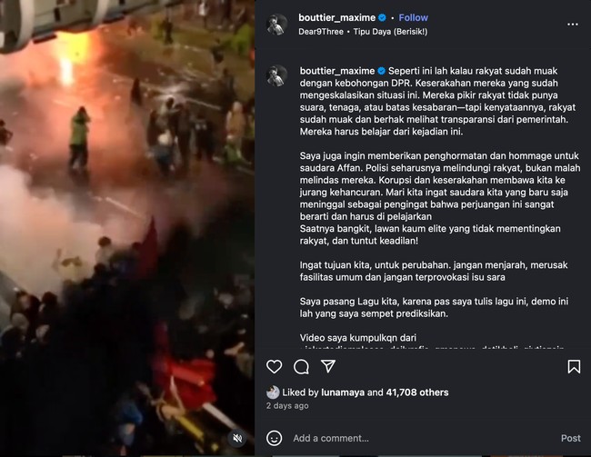 Artis suarakan keadaan RI