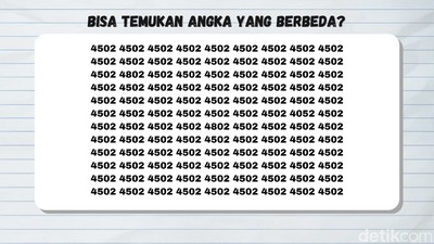 Tes Kejelian Mata, Bisa Menemukan Angka yang Berbeda?