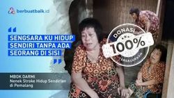 Tangis Mbok Darmi, Alami Stroke dan Tinggal Sendirian di Gubuk Reyot